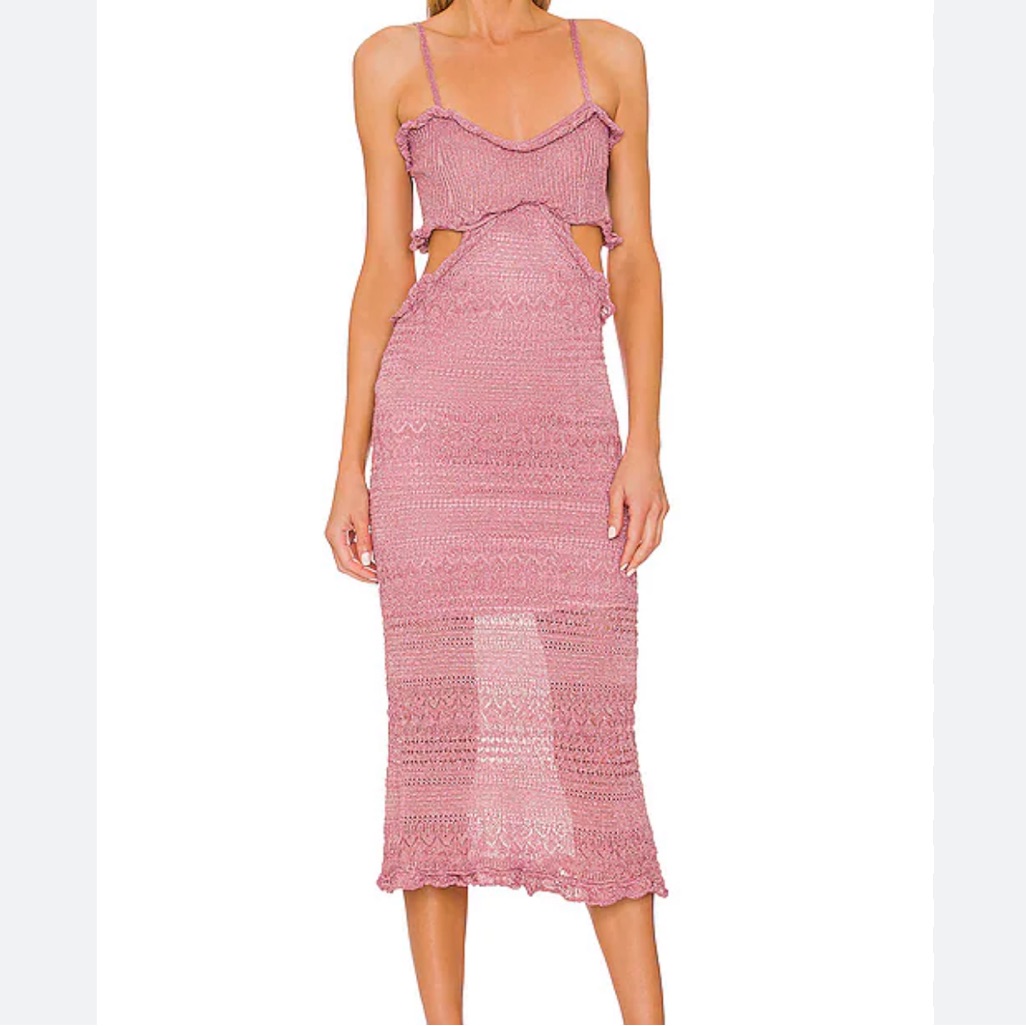 Nwt {Misa} Skye Dress In Rose Knit Size Xl